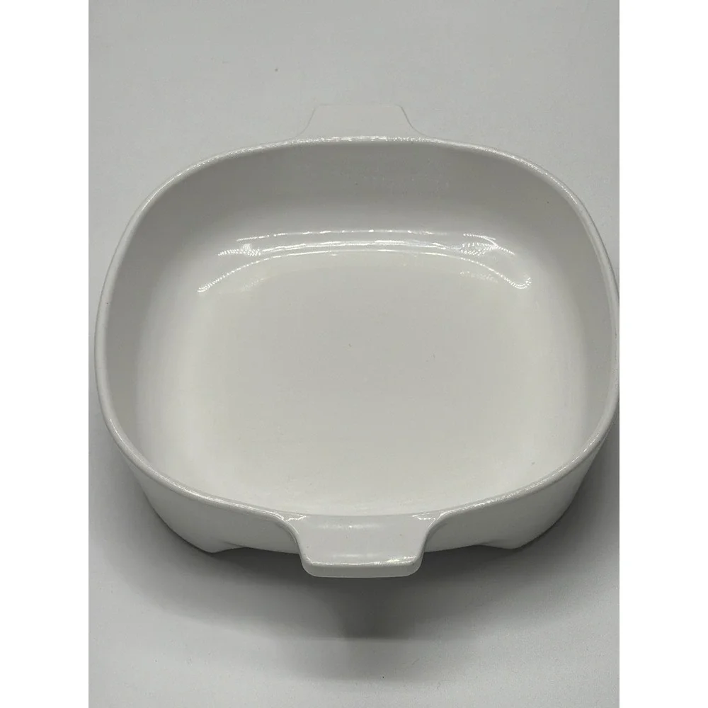 Corning Ware Cornflower Blue Floral‎ White Square Baking Dish Signature 68- 8000